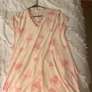 Cute Pink Tie Dye Dress